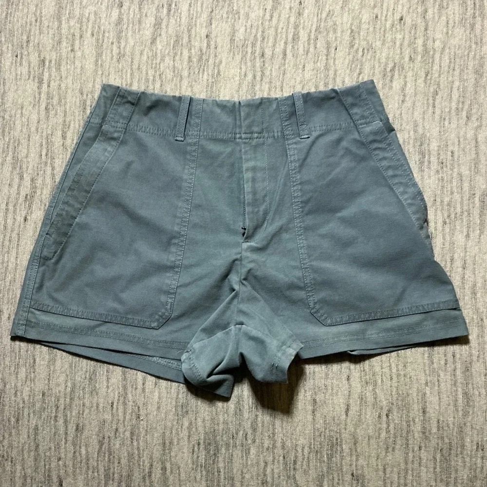 Athleta Trekkie North Shorts Blue Gray Hiking Outdoor Travel Women Size 8